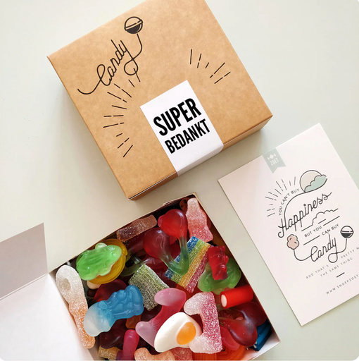 Snoepdoosje "Super bedankt" 